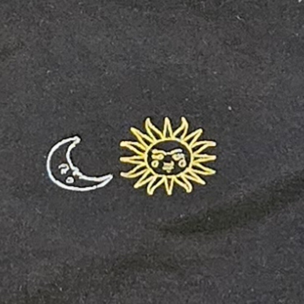 Moon and Sun embroidered hoodie